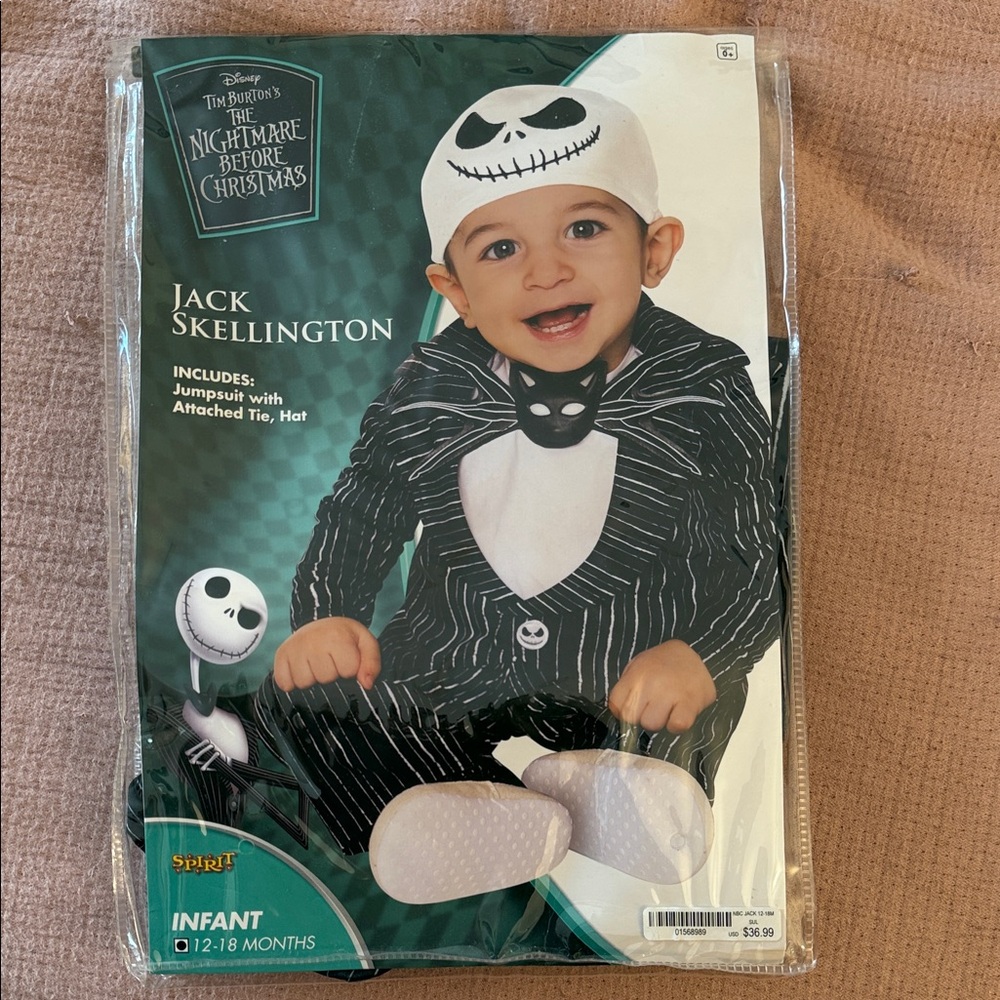 Disney Jack Skellington Infant Costume - Black and White